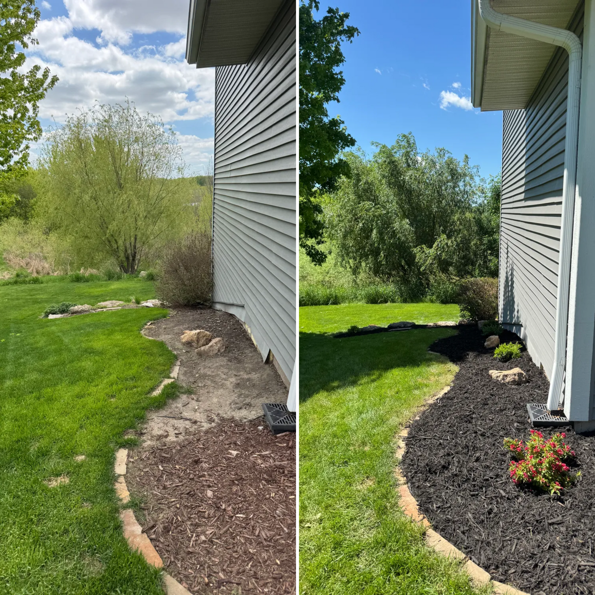 Mulch and Rock Installation for Bubba’s Seasonal Services in Buffalo, MN