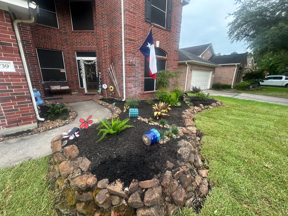 Natural Stone Hardscape for JR’s Construction and Fencing in Liberty, TX