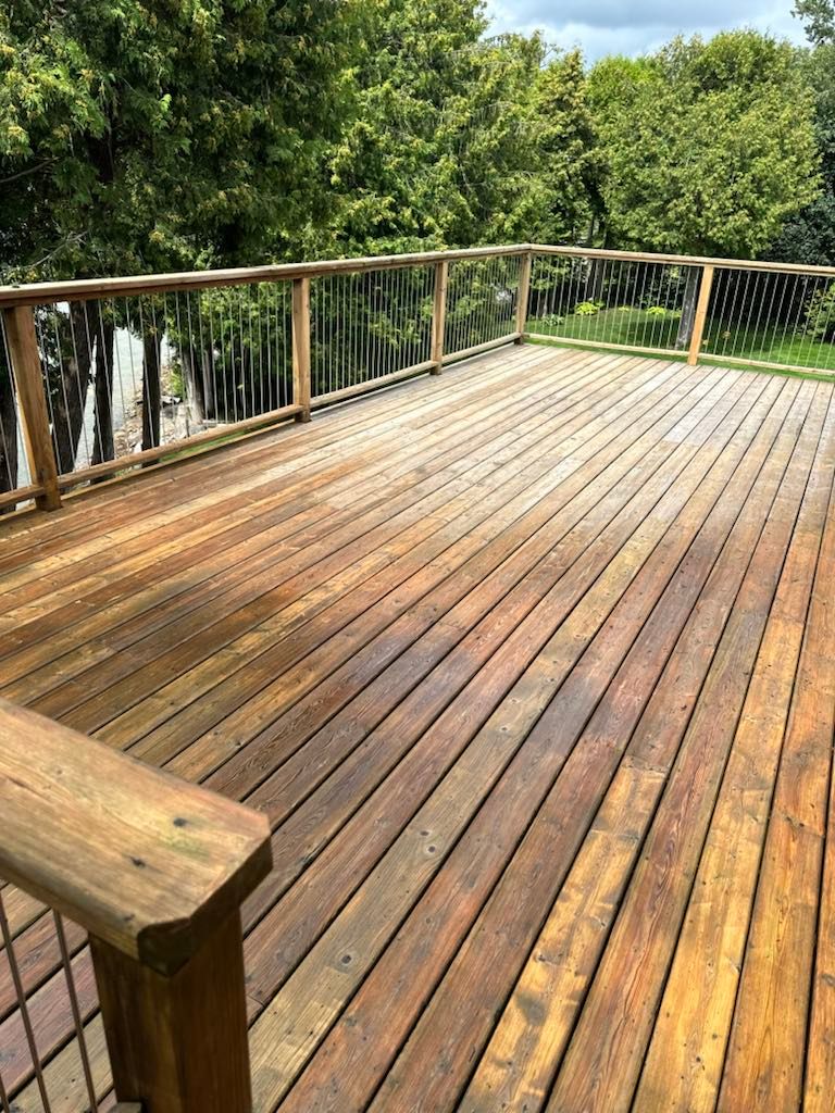 Deck Brightening and Staining for Lindsay Student Painters in Lindsay, Canada