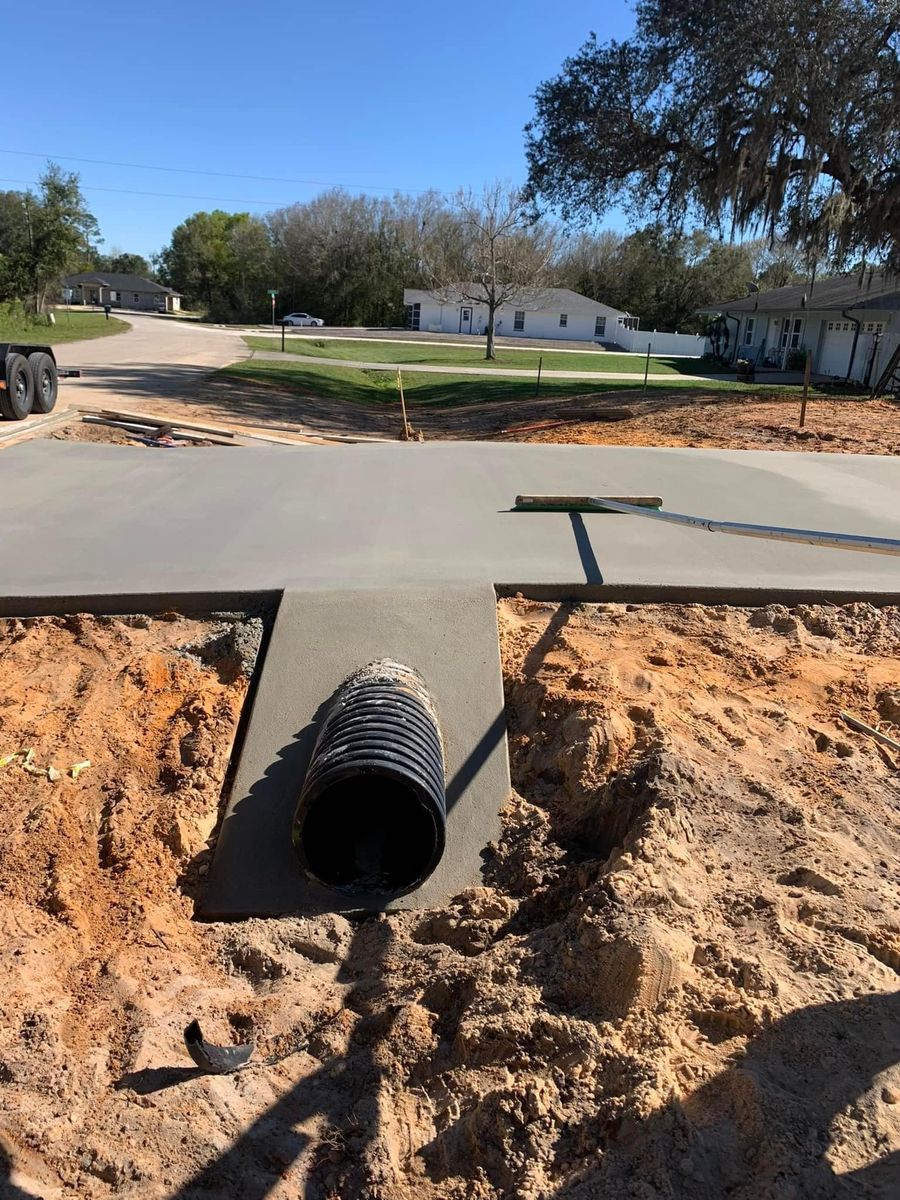 Culvert Installation for All Phases Decorative Concrete in Sebring, FL