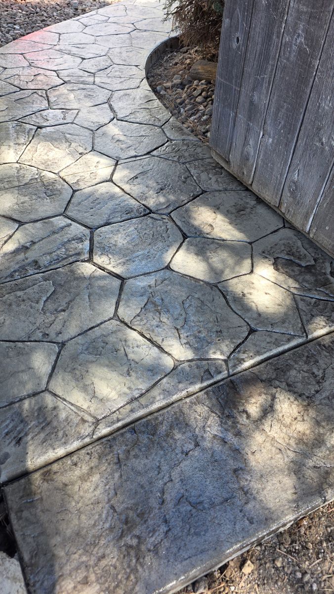 Stamped Concrete Installation for Gemini Construction & Excavating LLC in Evans, CO