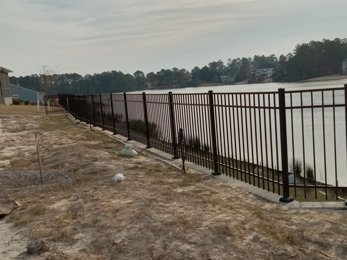 Aluminum Fence Installation for JB Nealy Fence in Elgin, SC