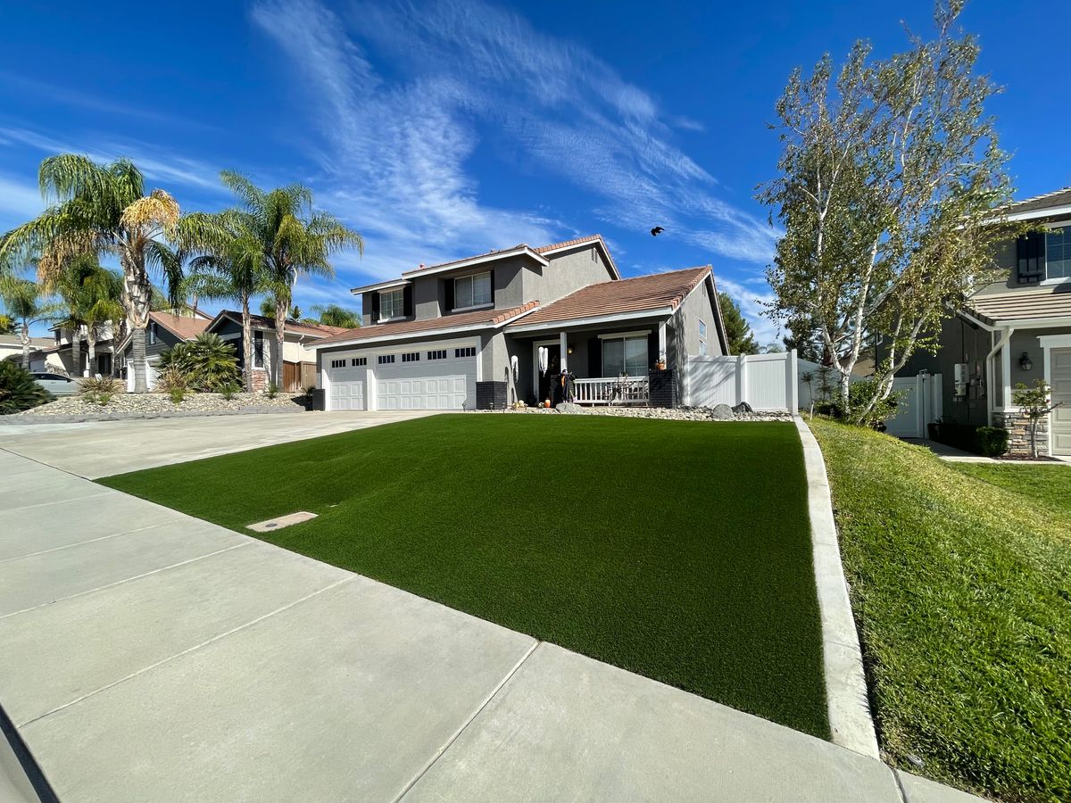 Artificial Turf Installation for Aidan Jade Landscaping in Riverside County, CA