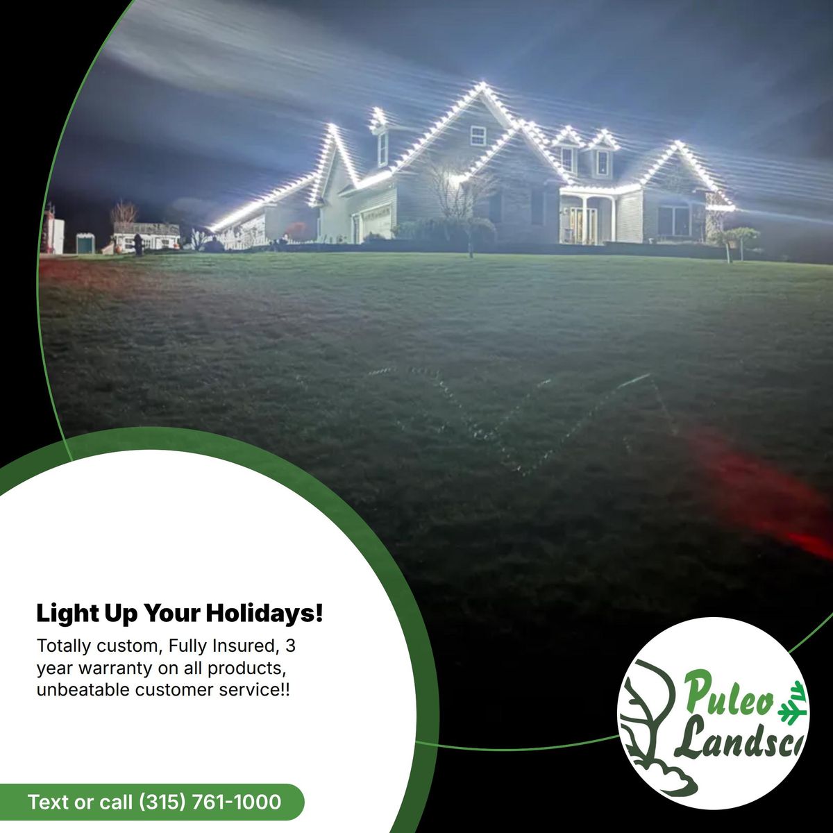 Holiday Lighting for Puleo Landscape LLC in Canastota , NY
