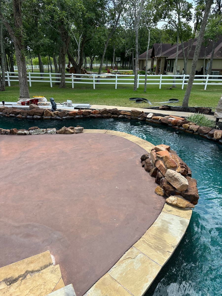 Pool Remodels for Texas Curb N Borders in Houston, TX