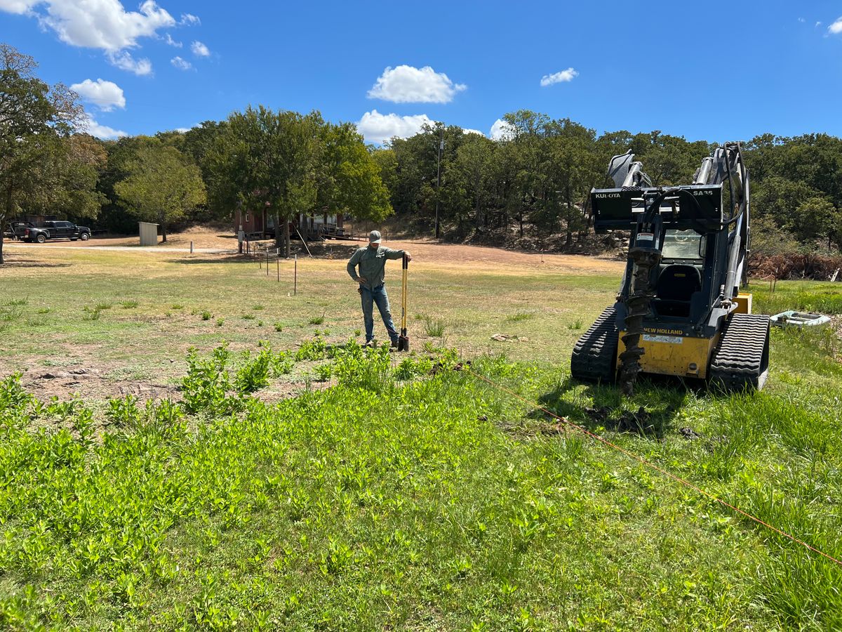 Post Holes for D&D Custom Services in Jacksboro,  TX