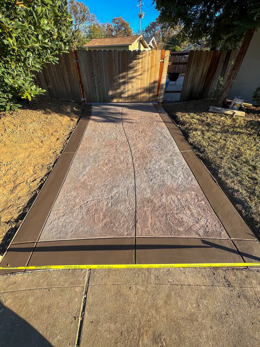 Stamped Concrete Installation for PREMIER CONCRETE CREATIONS in Stockton, CA