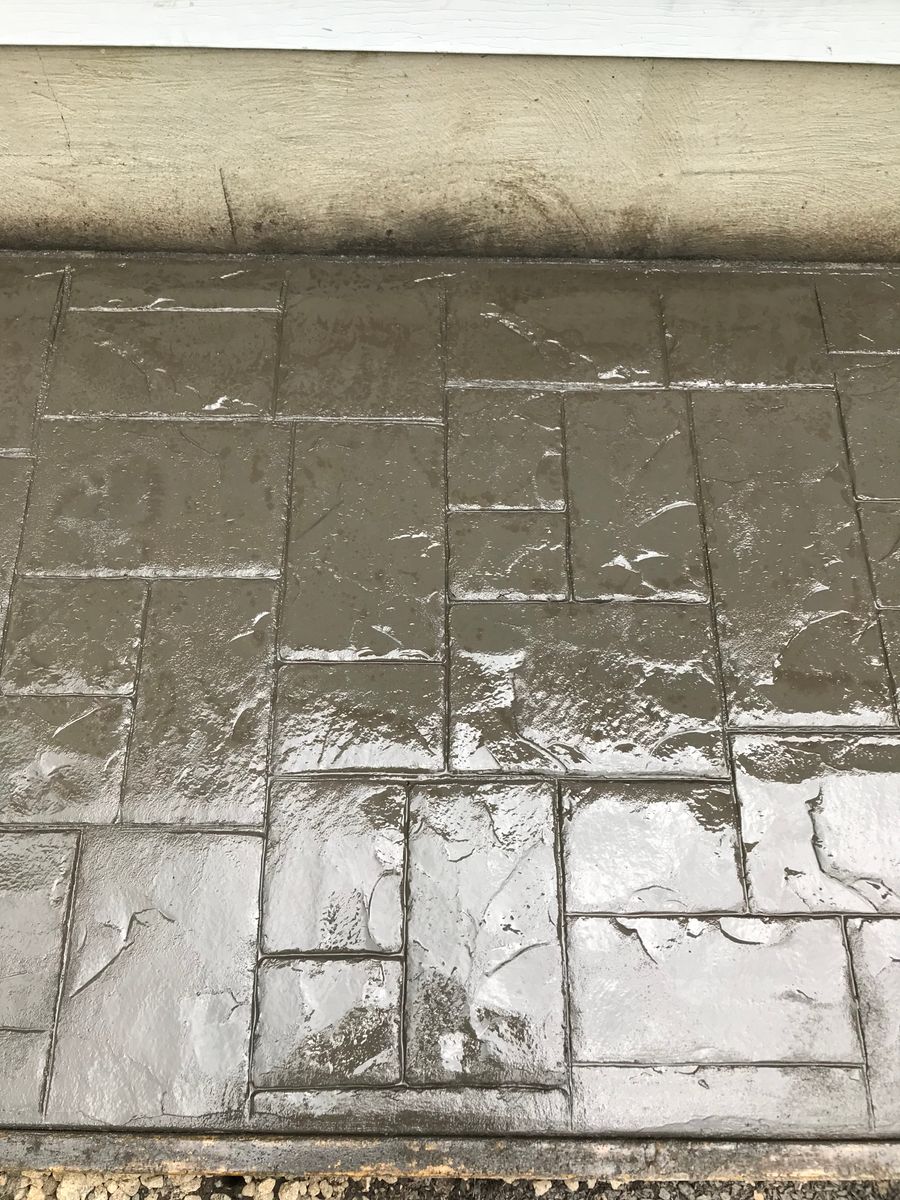 Stamped Concrete Installation for Lake Erie Companies in Grand River, OH