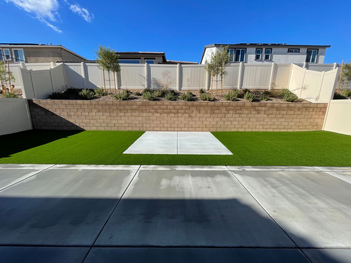 Artificial Turf Installation for Aidan Jade Landscaping in Riverside County, CA