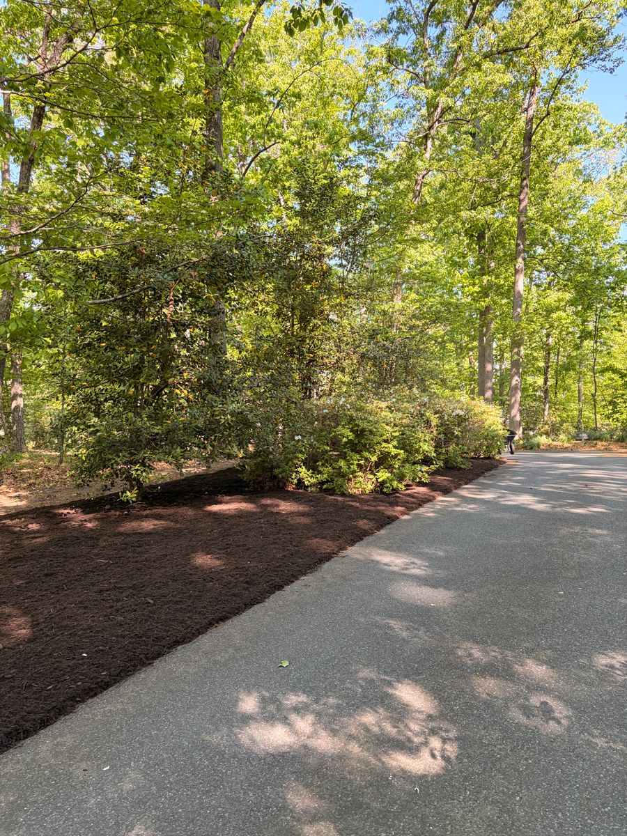 Mulch Installation for Valencia’s Lawncare in Charlottesville, VA