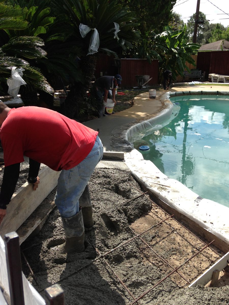 Pool Remodels for Texas Curb N Borders in Houston, TX