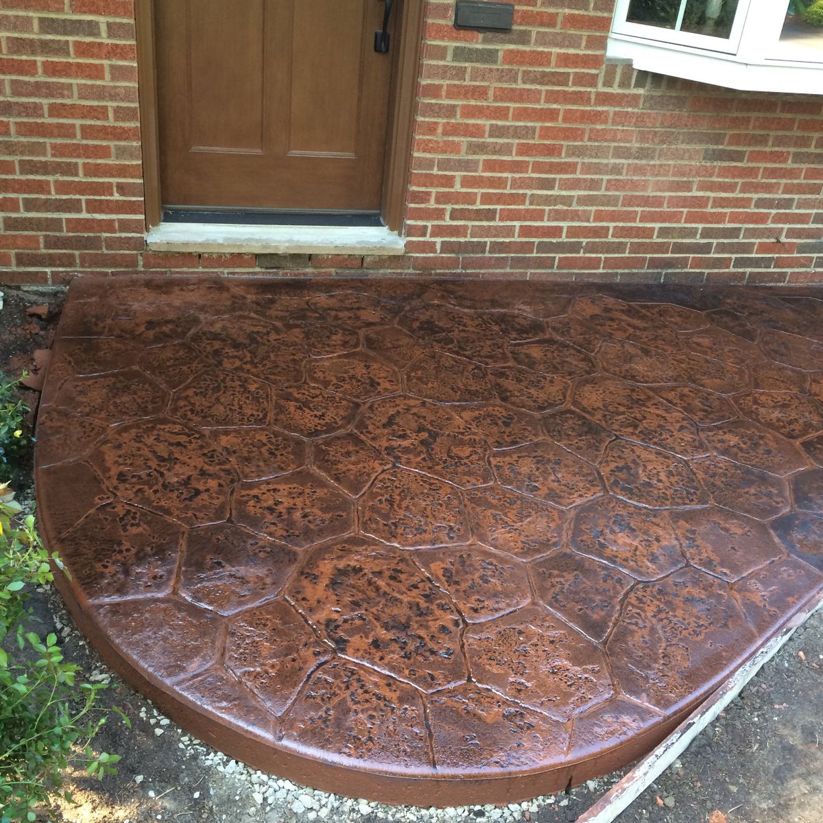Stamped Concrete Installation for Lake Erie Companies in Grand River, OH