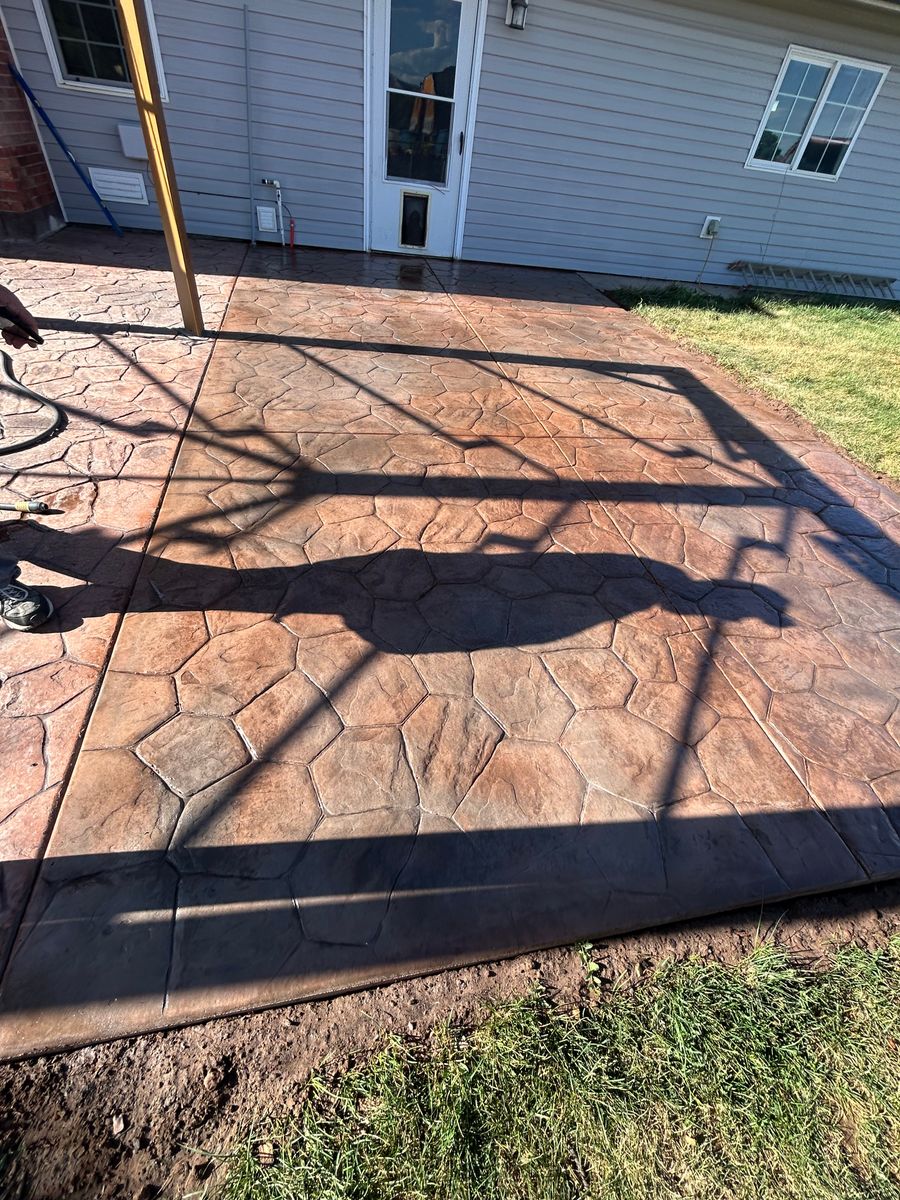 Stamped Concrete and Decorative Installation for RE Concrete LLC in Grand Junction, CO