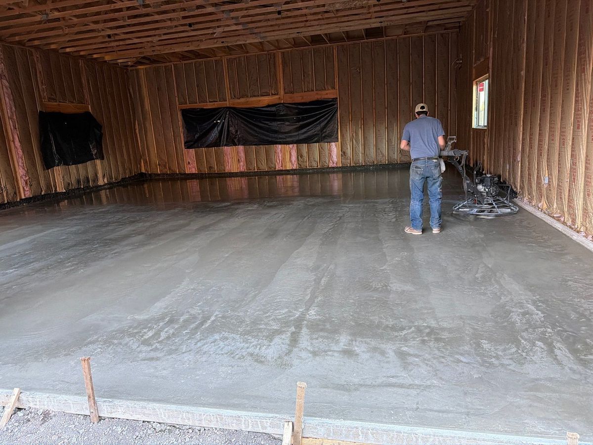 Concrete Slab Construction for TJR Concrete and Construction in Bend, OR