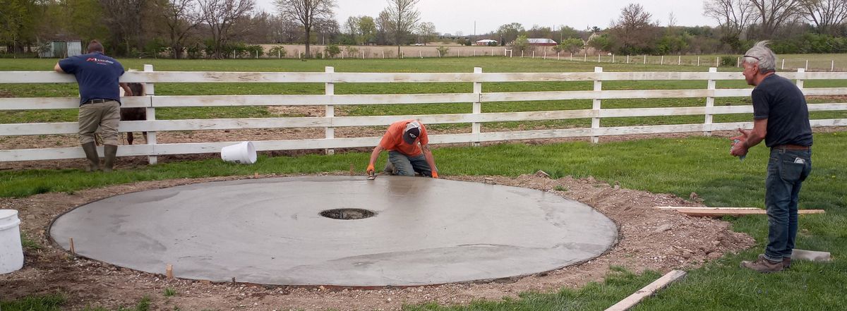 Slab Installation for Concrete Creations to Foundiations. in Yorktown, IN