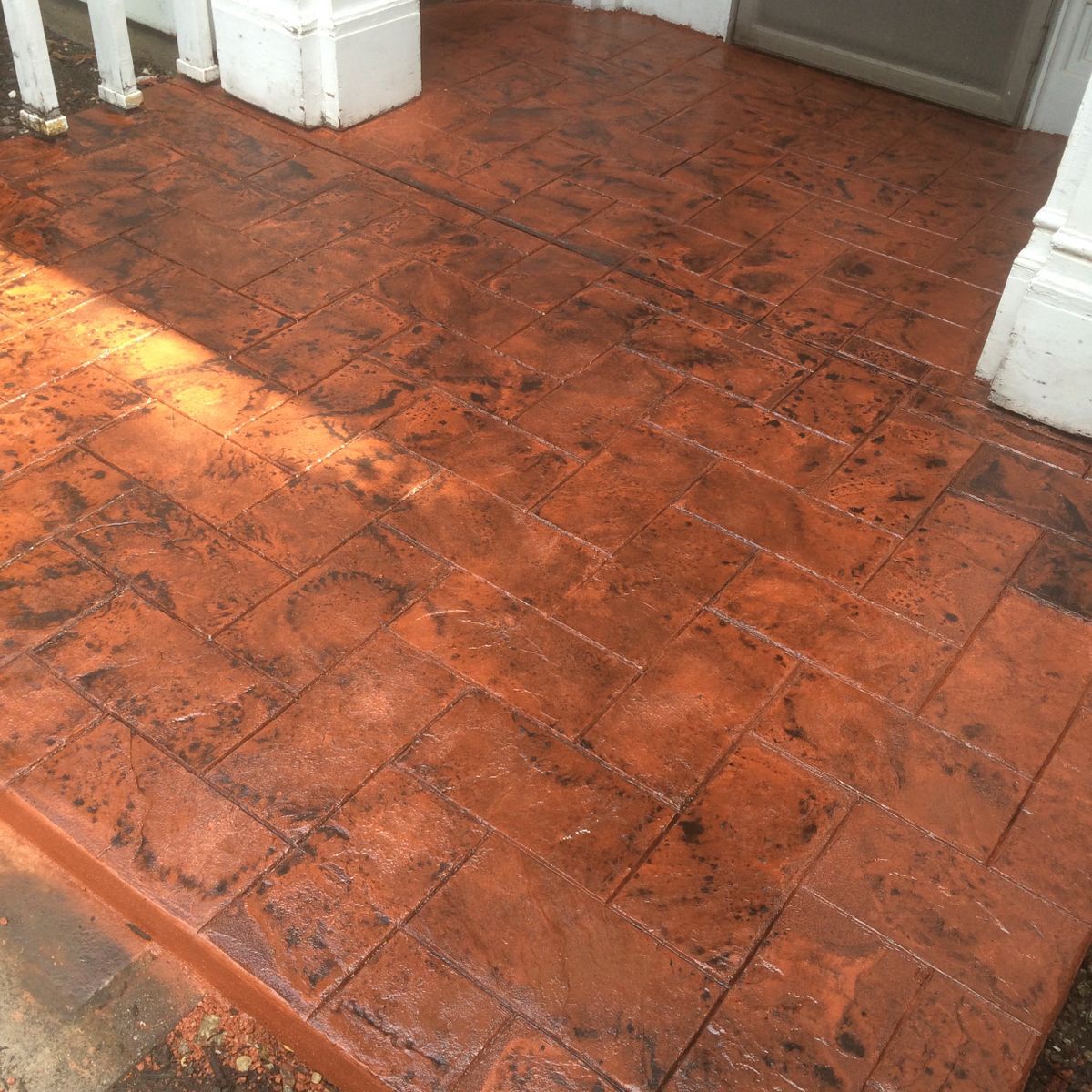 Stamped Concrete Installation for Lake Erie Companies in Grand River, OH