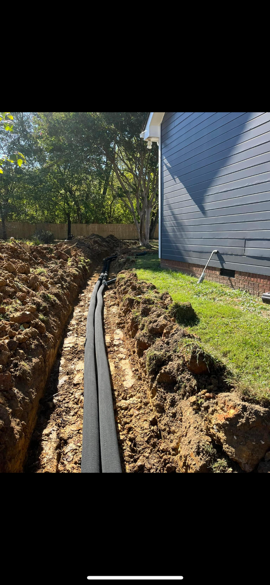 French drain and foundation waterproofing for J.P Landscaping and excavation in Chattanooga, TN