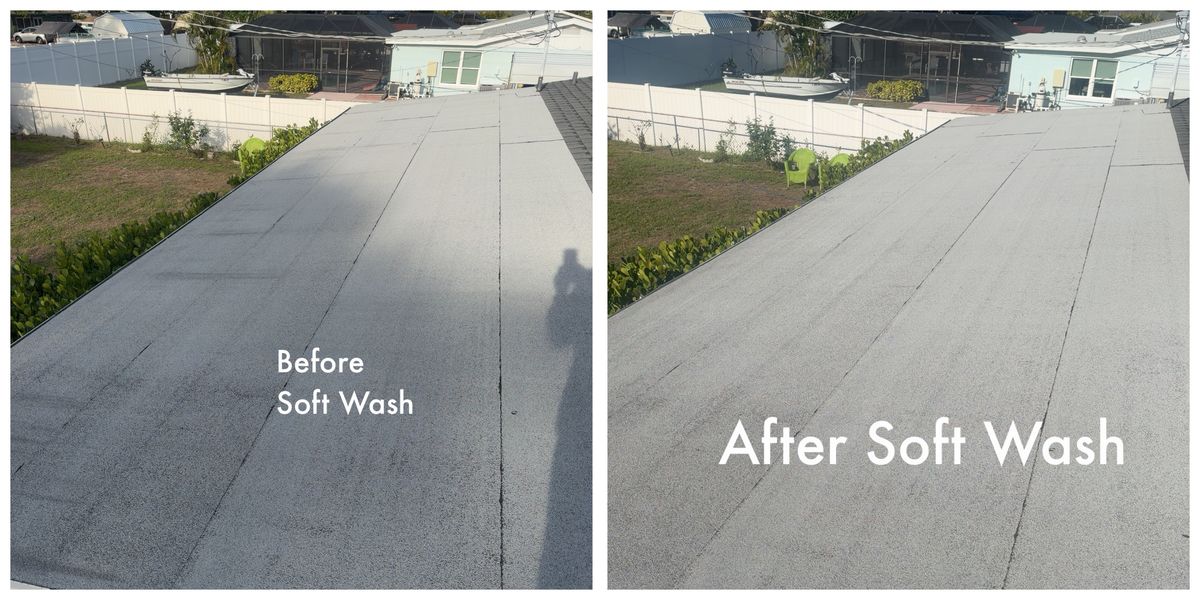 Roof Cleaning and power wash for My Soft Wash Guys in Venice, FL