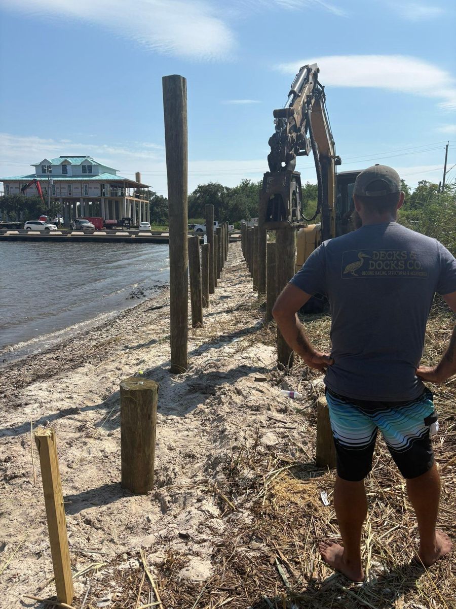 New Dock Construction for Coastal Marine Construction in Bay St. Louis, MS
