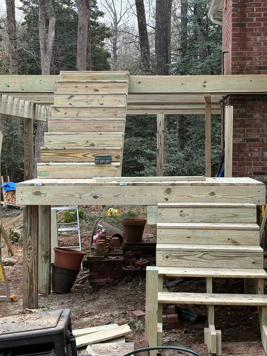 Deck Construction for Palmetto Fence in Greenville, SC