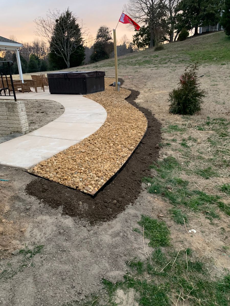 Rock Installation for Hurley's Cutz in Saint Leonard, MD