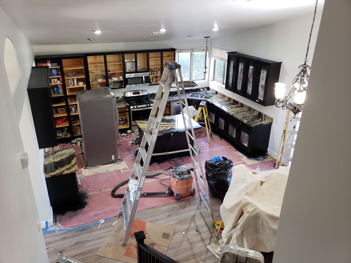Kitchen Cabinet Repainting for Mr Painting Houses LLC in Laveen Village, AZ