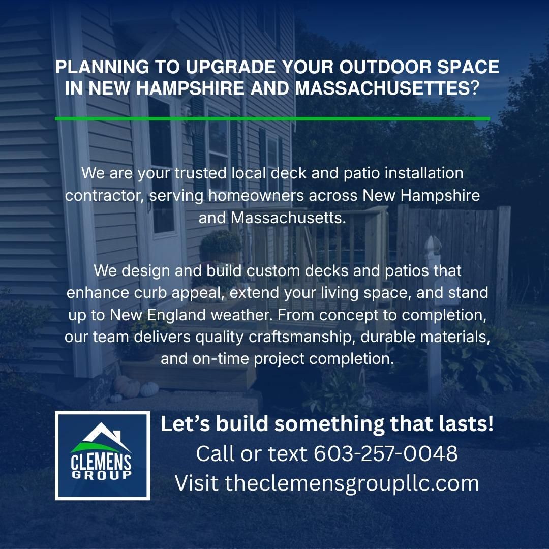 Deck & Patio Installation for TCG ROOFING & EXTERIOR SOLUTIONS in Salem, NH