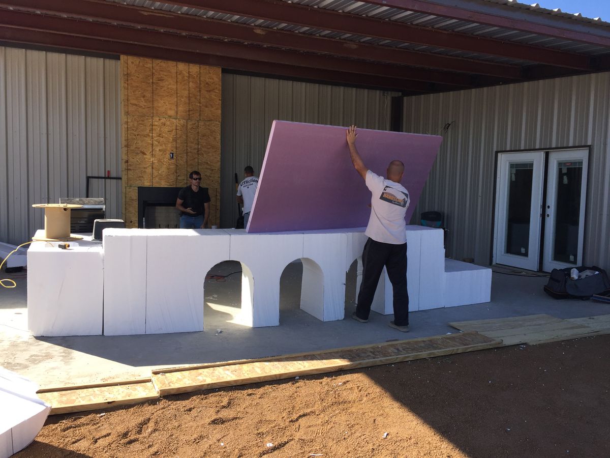 Custom Carved Concrete for Texas Curb N Borders in Houston, TX