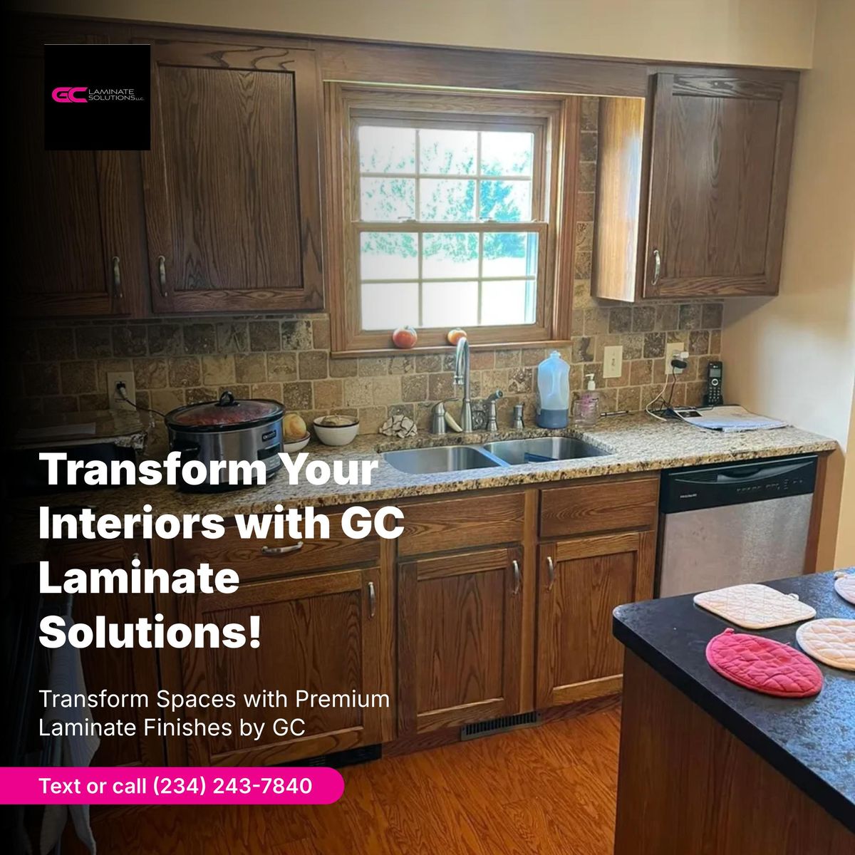 Cabinet Refacing for GC Laminate Solutions in Lordstown, OH