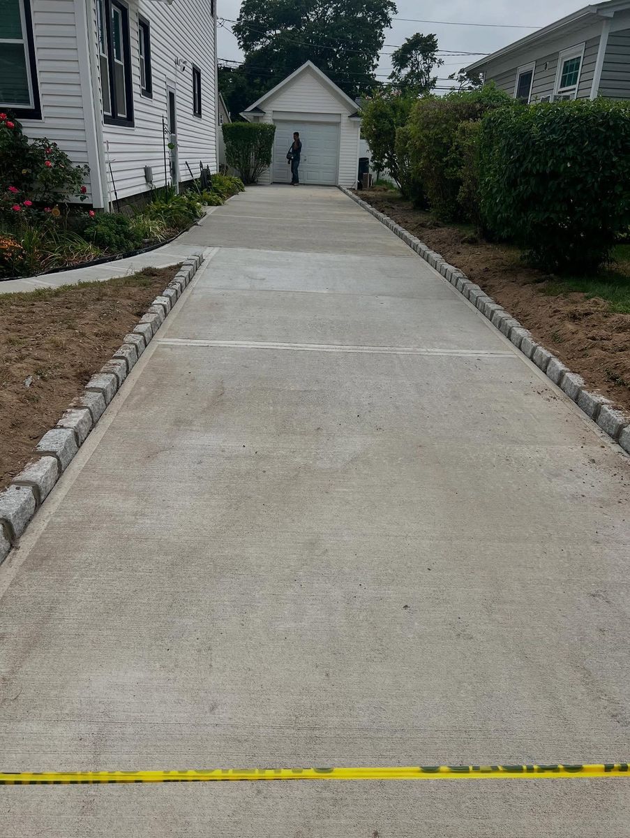 Sidewalk Installation for Azores Concrete L.T.D. in Port Jefferson Station, NY