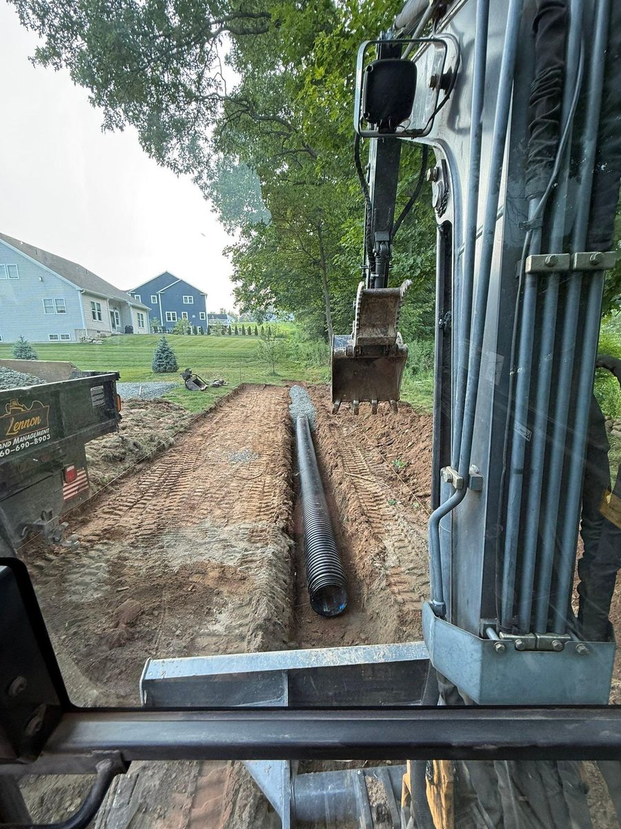 Site Work for Lennon Land Management in Suffield, CT