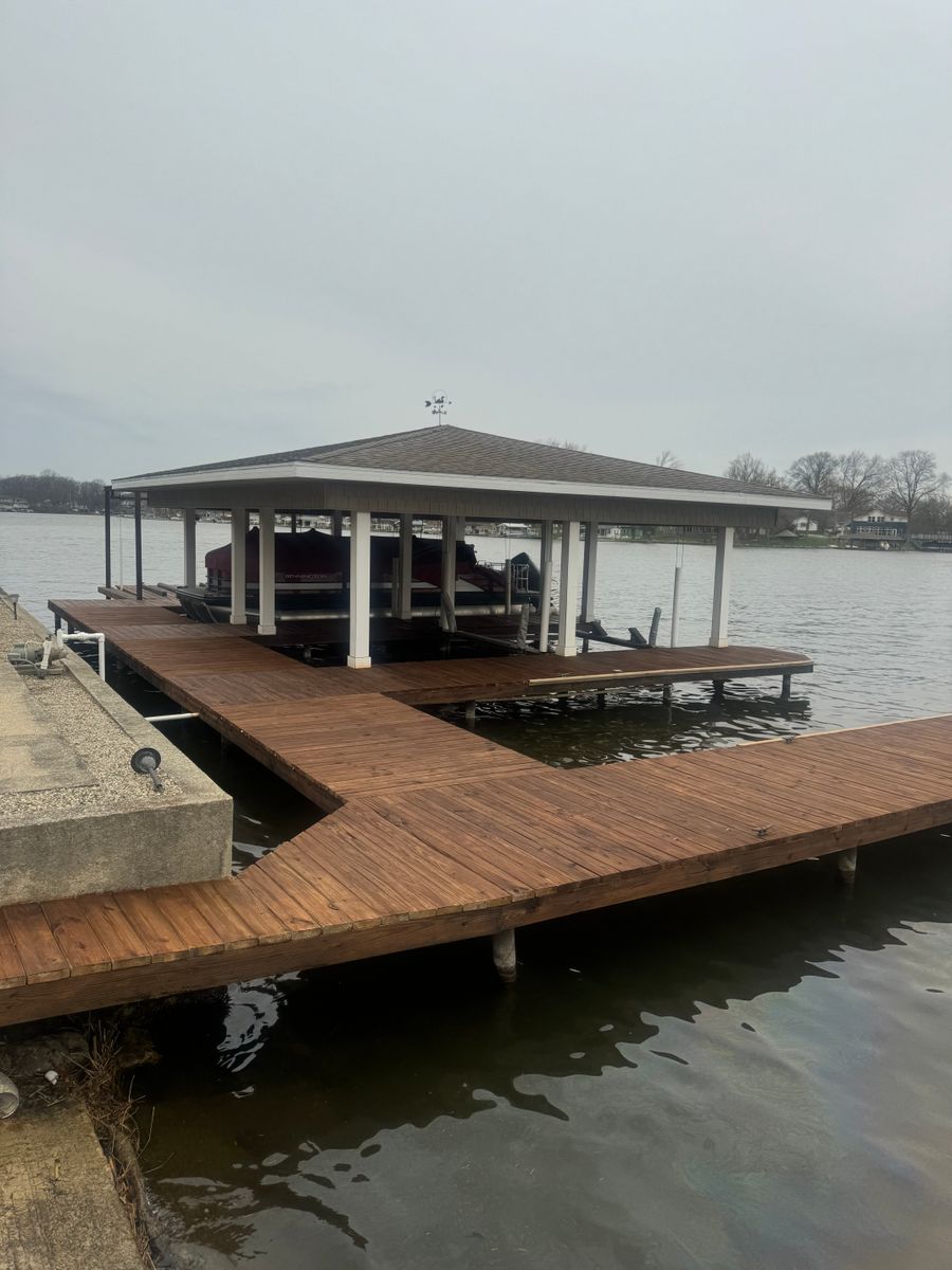 Deck & Fence Staining for Risner Construction in De Motte, IN