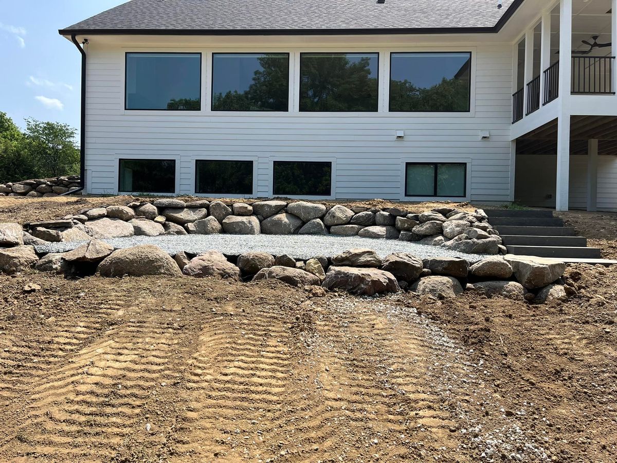 Retaining Wall Construction for Raccoon Valley Lawn Care in Des Moines, IA