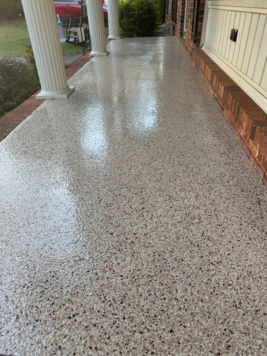 Concrete Finishing for Mitchell’s Concrete Coatings in Taylorsville, NC
