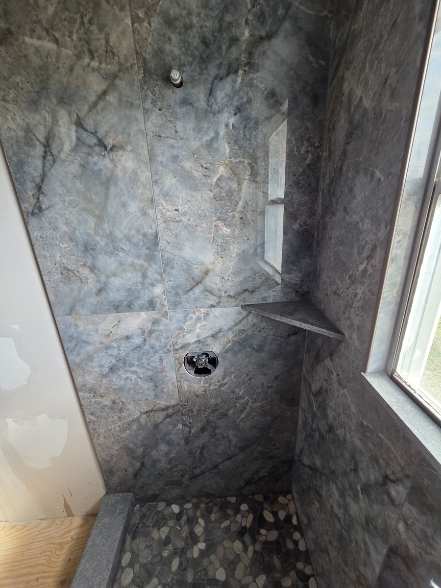 Tile Shower for D&J Custom Floors in Nederland, TX
