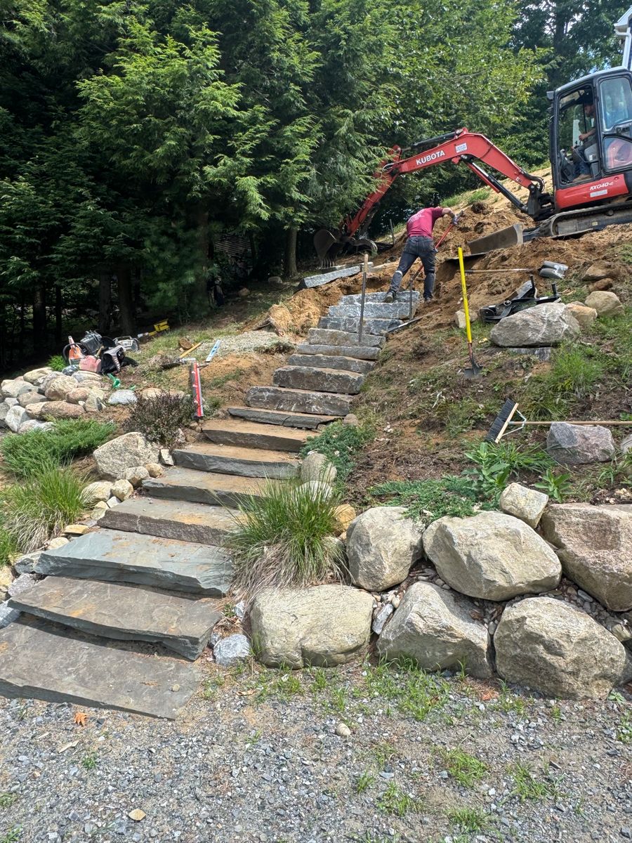 Retaining Wall Construction for The Lawn Guy Landscape & Hardscape Solutions in Saratoga Springs, NY