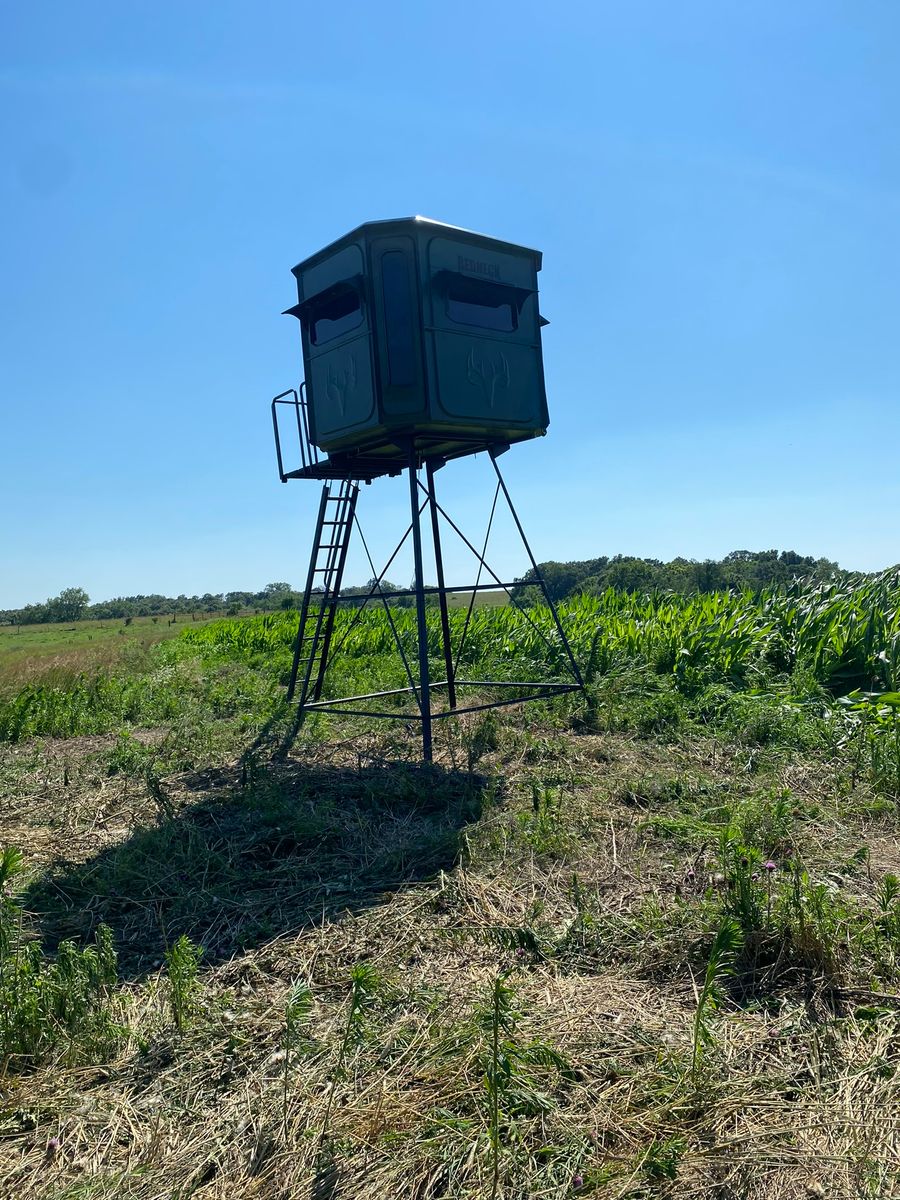 Hunting Stands/Tower Blind Construction for Two Young Bucks in Leon, IA