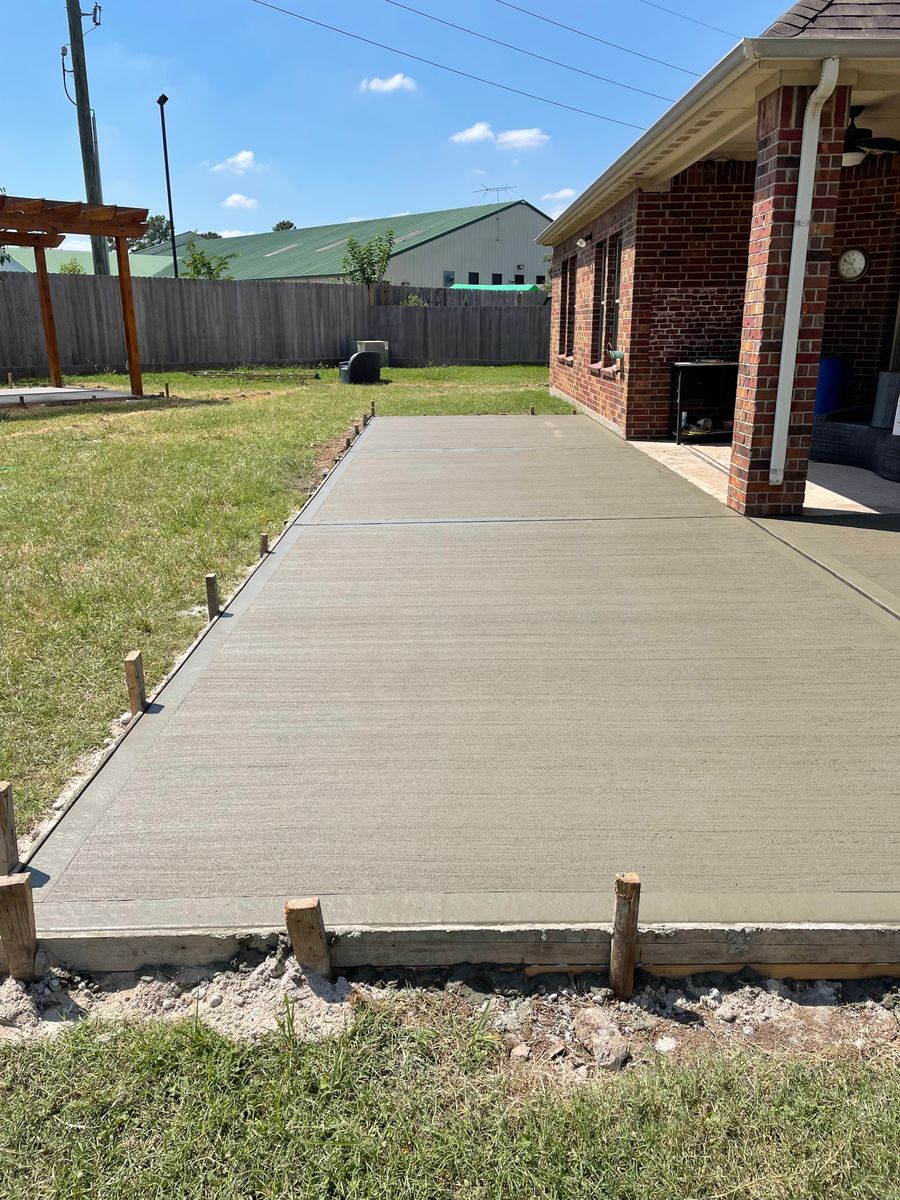 Patios for BigTex Concrete Construction in Houston, TX