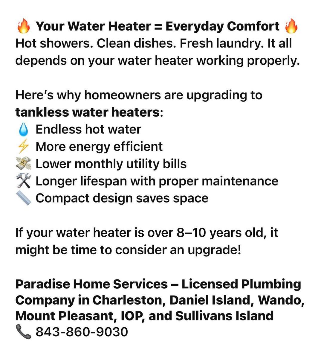 Plumbing Repairs for Paradise Home Services LLC in Charleston, SC