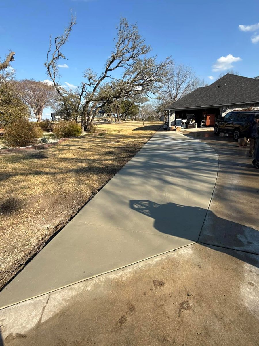 Concrete/Concrete Overlay for Tejas Elite Custom Homes in Belton, TX