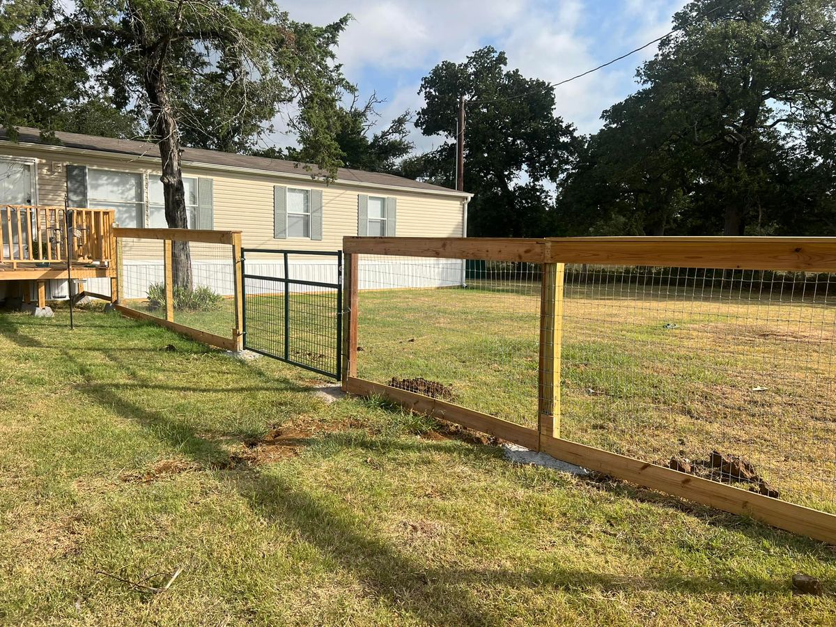 Fence work for Better All Construction in Bryan, TX