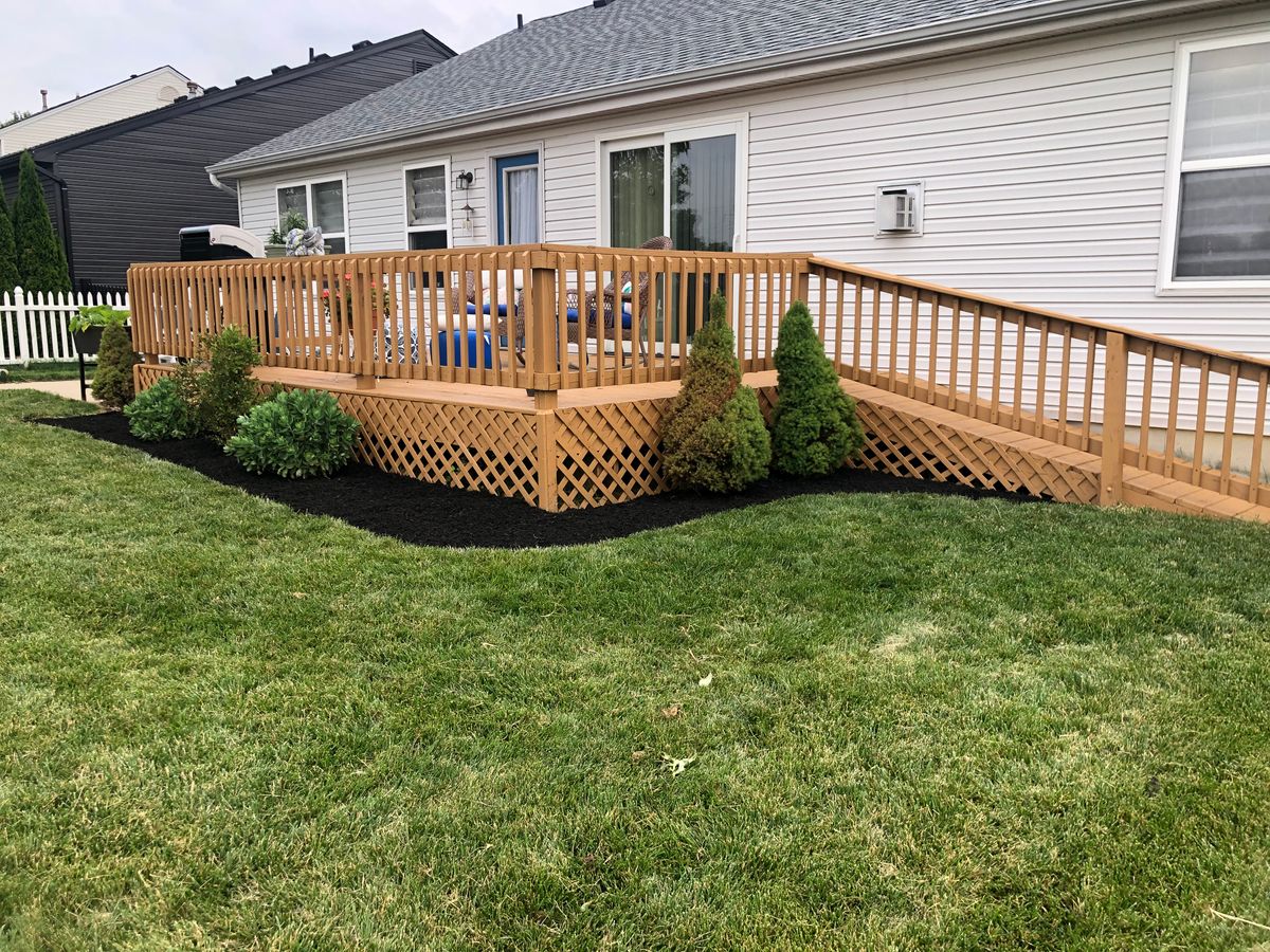Mulch/Rock Installation for One Call Cuts in Middletown, OH