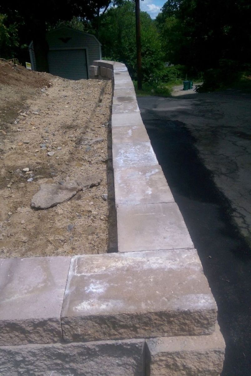 Retaining walls for MJS Excavating in Hardwick, MA