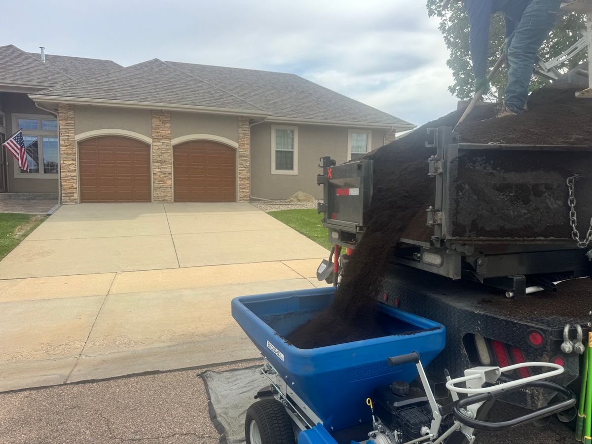 Mulch Installation for Rock Masters Inc. in Evans, CO