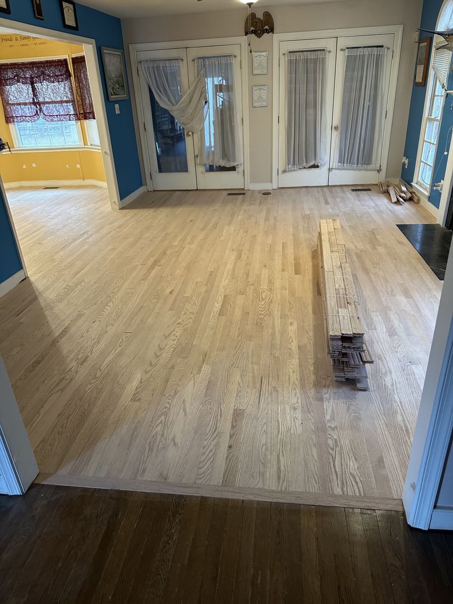 Refinishing hardwood flooring for Jason Tench Flooring LLC in Richmond, VA