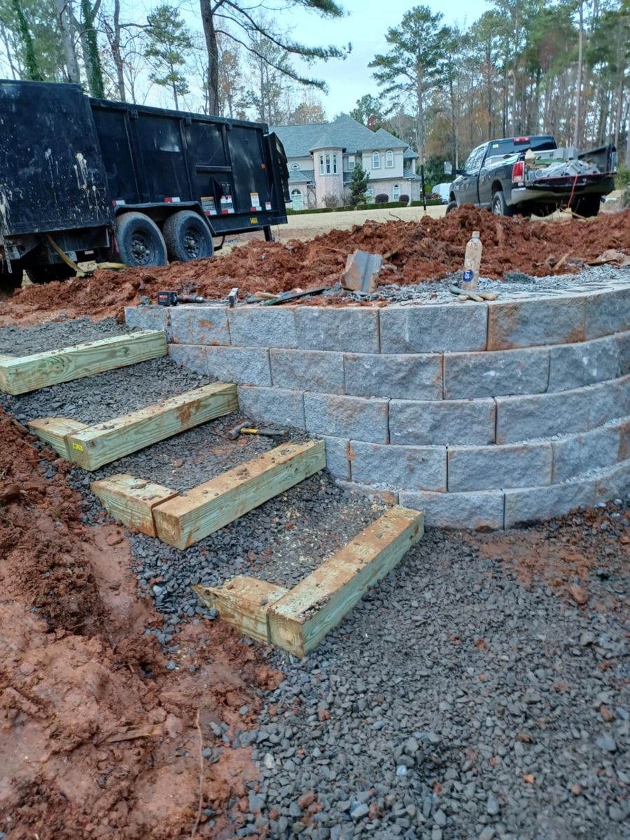 Retaining walls for Under Grace Transport and Grading in Marble Hill, GA