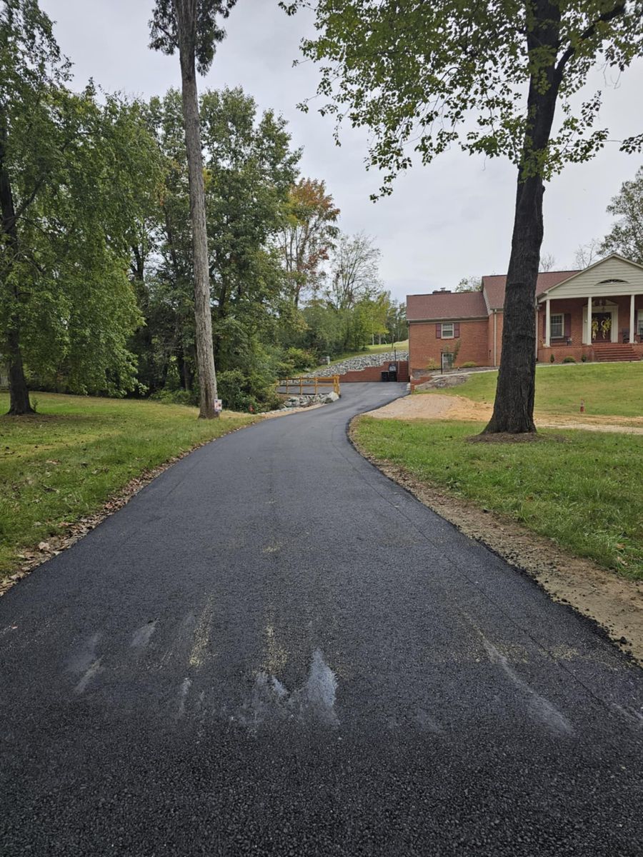 Asphalt Driveway Installation for CJ's Paving and Sealcoating in Lynchburg, VA