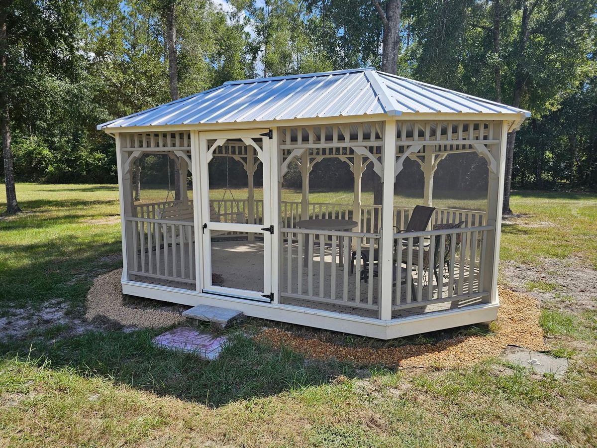 Patio Construction for Deeper Roots Landscape in High Springs, FL