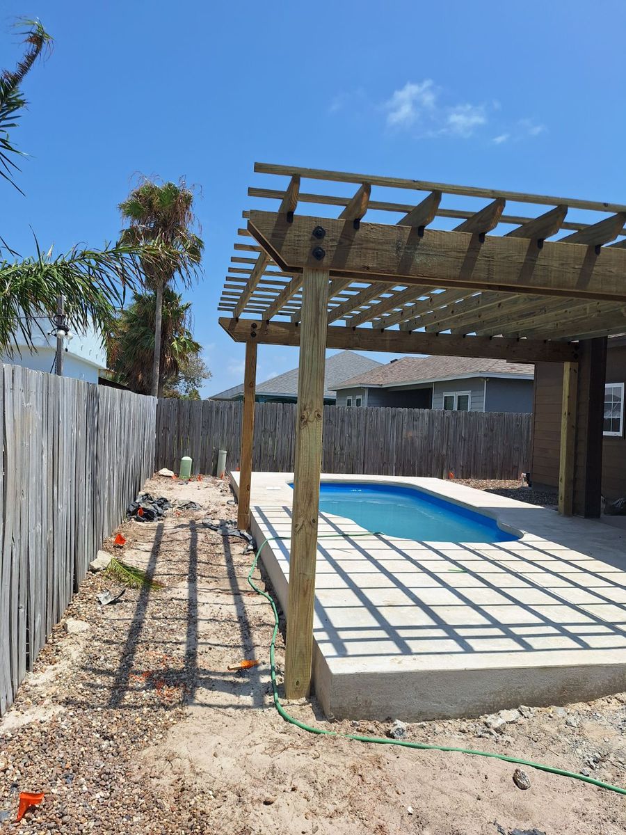 Custom Pergolas for Keen Decorative Concrete in Corpus Christi, TX