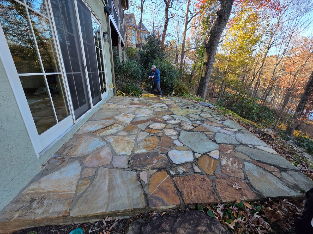 flagstone stone work for Acosta's Stone work in Hendersonville, NC